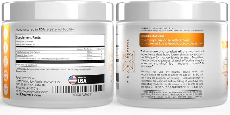 Turkesterone & Tonget Ali - Testosterone Capsules